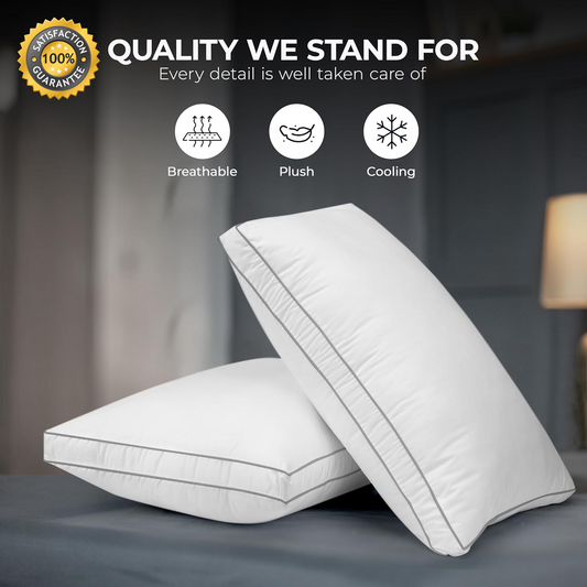 SerenePlush Cooling Hotel Quality Gusseted Pillows